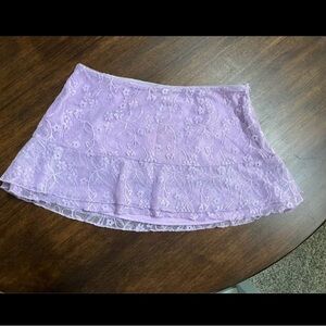 Edikted Lilac Lace Mini Skirt